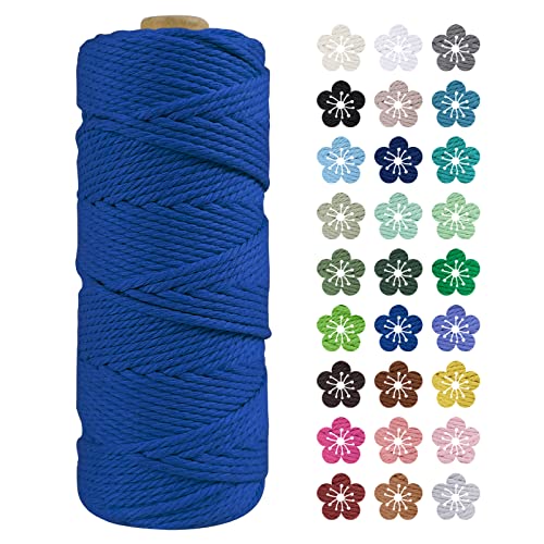 LEREATI Macrame Cord 2mm x 100m, Thick Macrame Rope Natural Cotton Rope Craft String