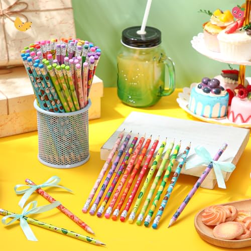 Kosiz 200 lápices de colores con patrón de frutas miniatura 7