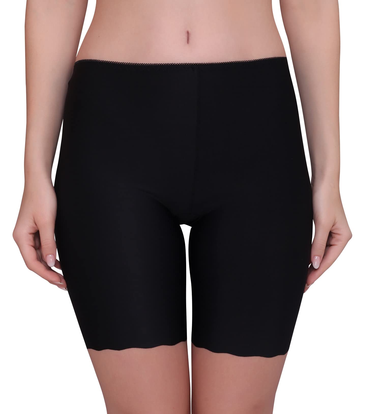 plumbury Women's Seamless Ice Silk Slip Shorts/Cycling Shorts/Under Skirt Shorts-picture-31