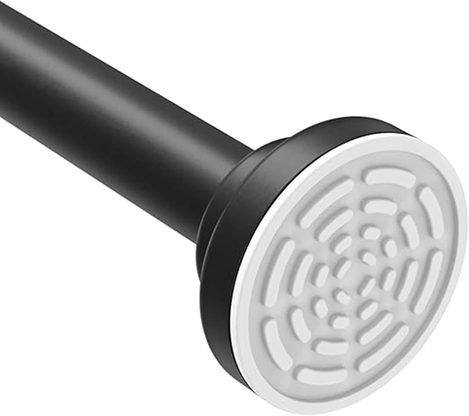 Retractable Curtain Rod 26-76 Inch Non-Slip Spring Tension Curtain Rod Decorative Curtain Rod No Drilling Required Suitable,for Bathroom, Kitchen, Living Room(Color:Black)