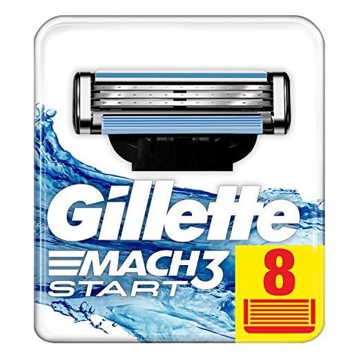 Gillette Lames de Rasoir Homme Mach3 Turbo, Pack de 8 Lames de Recharges [OFFICIEL]