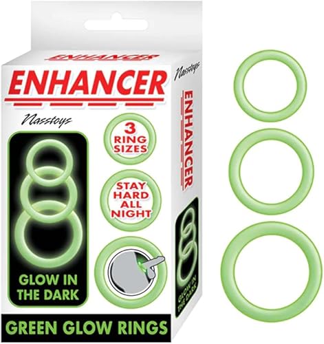 Juego de 3 anillos de brillo verde potenciador disponible en Yaxa Peru