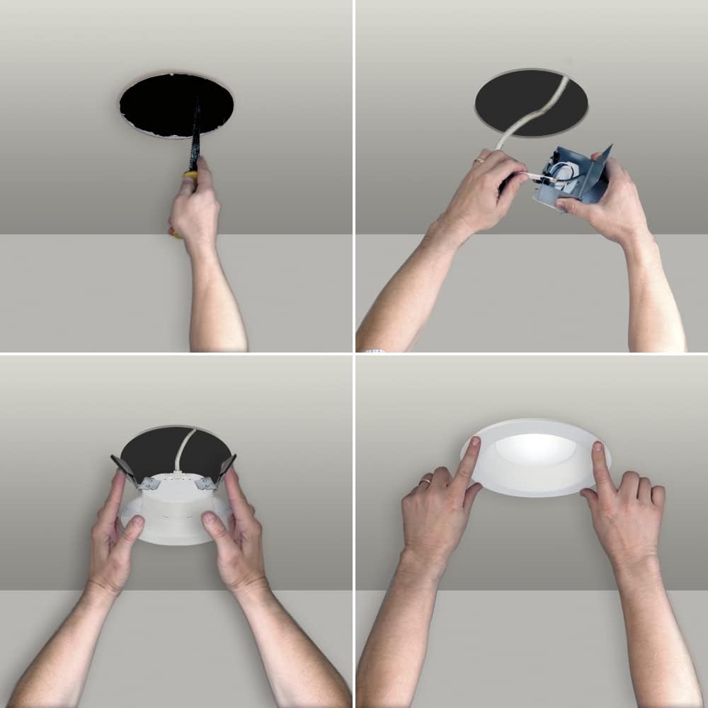 HALO RL 6 in. Color Selectable (2700K-5000K) Remodel Canless Recessed Integrated LED Kit