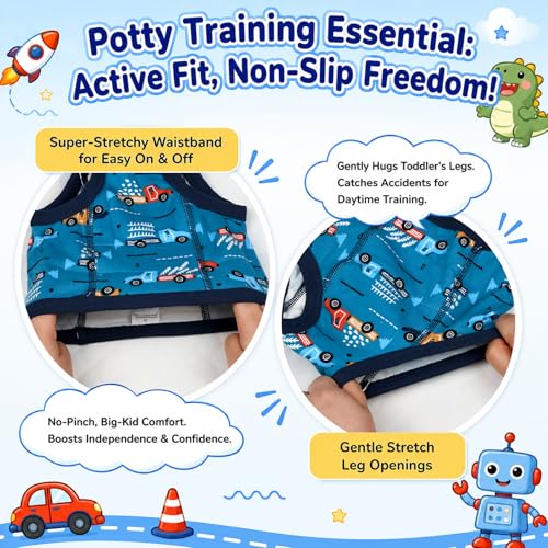 Image of MooMoo Baby Training Underwear for Boys and Girls Absorbent Toddler Training Pants for Girs 2T-7T