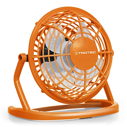 TROTEC - Mini Ventilateur de Table USB Orange TVE 1O | pour Ordinateur/Ordinateur Portable | modèle Mini Ventilateur de Bureau/Fan | Orange