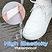 2 Pairs Waterproof Shoe Covers, Silicone Rain Shoe Covers, Transparent Reusable Non Slip Shoes Cover for Women and Men(Men's:6-8.5, Women's 6.5-9)
