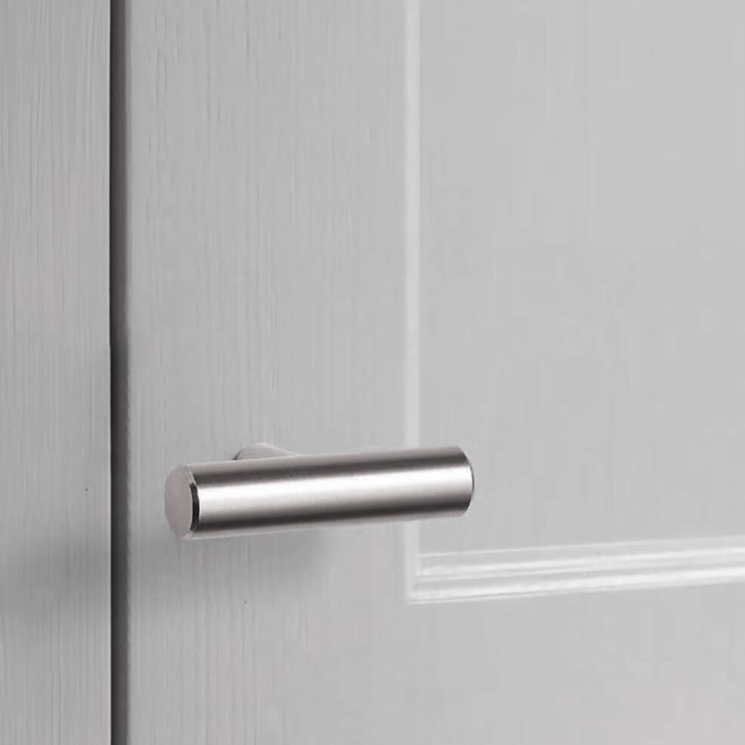 24 Pack Cabinet Knobs, T-Bar Cabinet Pulls Drawer Knobs, Modern Kitchen Drawer Handles Cabinet Hardware with Screws for Kitchen Cupboard and Dresser, Silver
