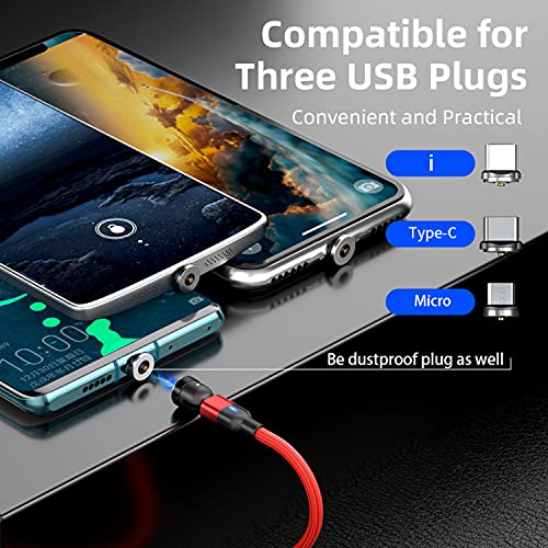 Bojianxin 540° Rotation Magnetic Charging Cable（7-Pack, 1.6Ft/3.3Ft/3.3Ft/6.6Ft/6.6Ft/10Ft/10Ft） Magnetic Usb Cable, 3 In 1 Magnetic Phone Charger Compatible With Micro Usb, Type C Etc #TOP3