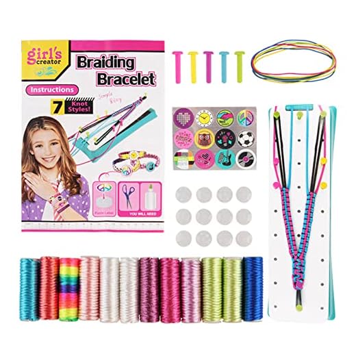 Kit de fabricação de pulseiras da amizade para meninas, joias feitas à mão, ferramentas DIY para crianças Natal, presentes para meninas de 10 a 12 anos, artesanato