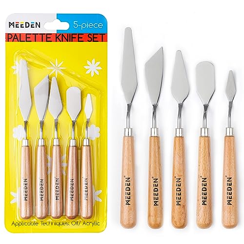 MEEDEN 5Pcs Wood Handle Knives