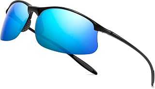 SUNGAIT Ultra Lightweight Rimless Polarized Sports Sunglasses for Men Fishing Running UV400 Protection Price In India