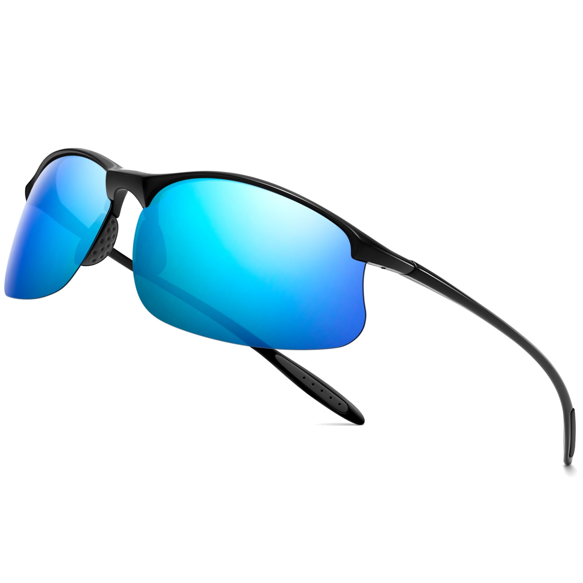 SUNGAIT Ultraleichte, Randlose, Polarisierte Sport-Sonnenbrille für Herren, zum Angeln und Laufen, UV400-Schutz