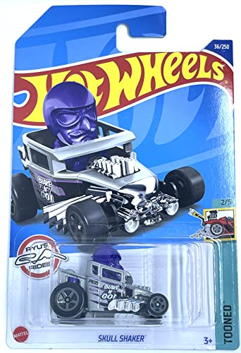 Hot Wheels 2022 Skull Shaker Silver/Purple miniatura 1