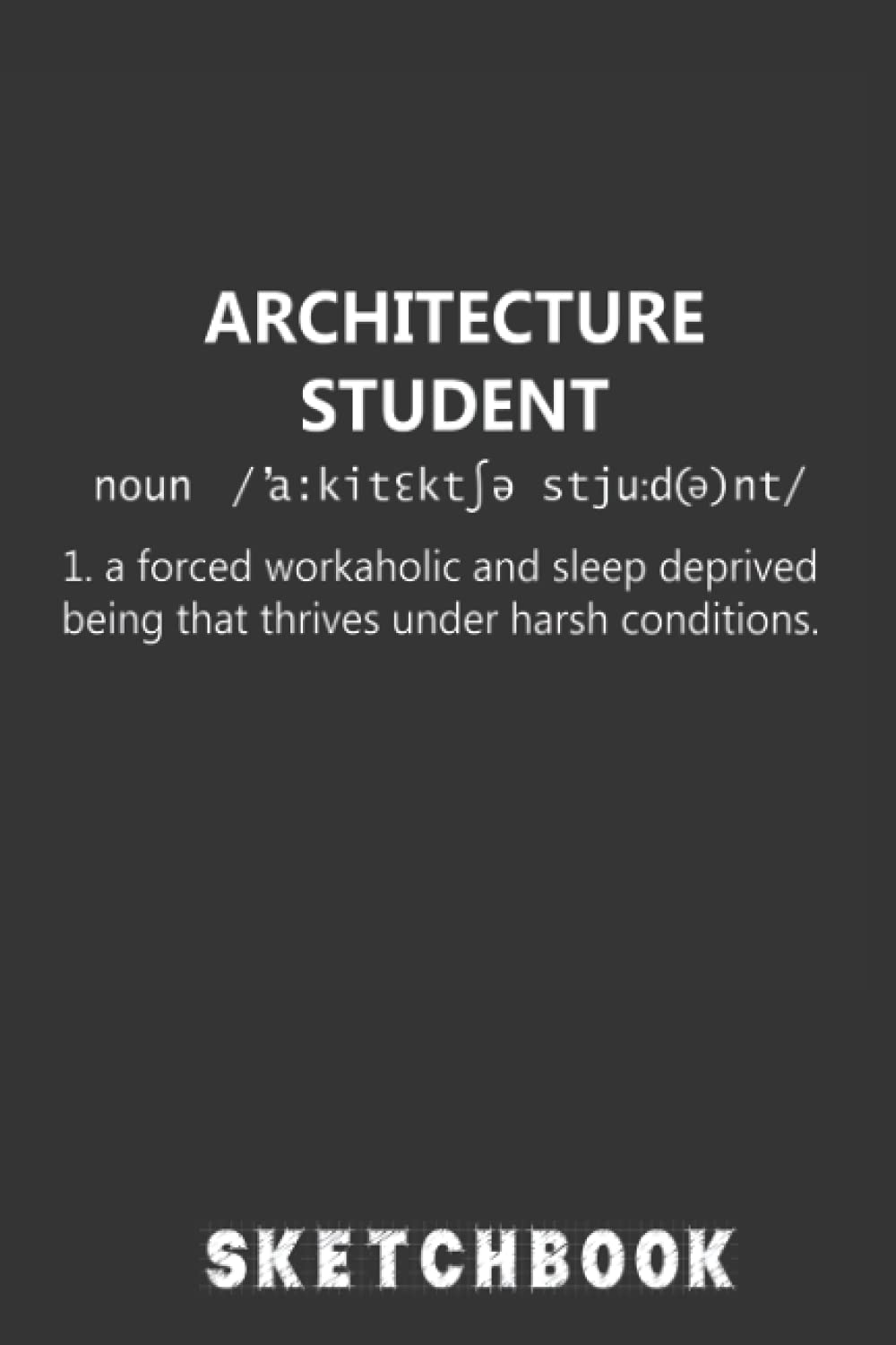 Architecture Student meaning. Funny. |Sketchbook.: A 6 x 9 120 pages cream pages dot grid graph paper sketchpad for architects and artist to enable easy sketching in perspective.