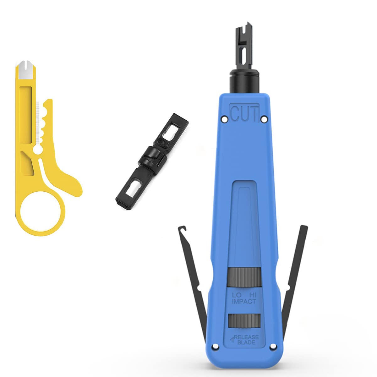 Punch Down Impact Tool with 110 and 66 Blades, Network Wire