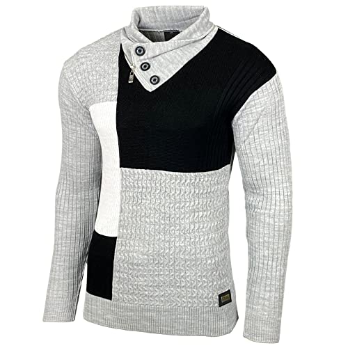 Pull en tricot fin homme parfait sous une veste de loisirs d'hiver