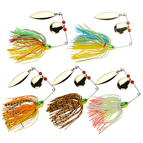 Goture Spinnerbait Fishing Lure Metal Hard Lure Kit for Bass, Trout Walleye, Salmon,Musky