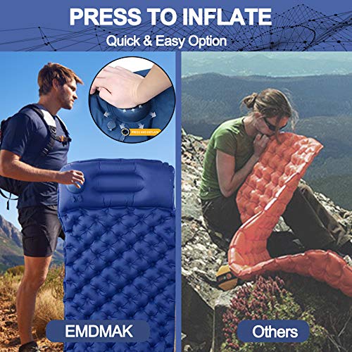 EMDMAK Camping Pad, Self Inflating Sleeping Pad with Pillow Lightweight Sleeping Mat for Backpacking, Hiking, Camping & Outdoor Activities - Thumbnail 5