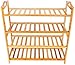 ESMA Étagères de Rangement pour étagères à Chaussures en Bambou à 4 Niveaux, étagères en Bambou multifonctionnelles (Couleur Bois) (Couleur Black)