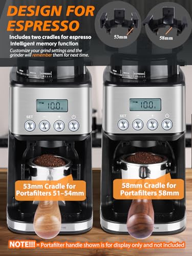 Homtone Elektrische Kaffeemühle mit 51 Einstellungen