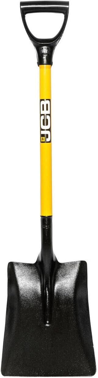 JCB 230-210 x 305mm Professional Tapered Mouth Site Master Shovel, Heavy-Duty Steel Blade for Home Improvement, Snow, Coal, Work, Trenches, Tarmac, Mixing Concrete