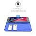 Snugg Legacy Leather Flip Wallet Case with Card Slots for iPhone 7 – Blue
