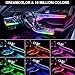 Interior Car LED Strip Lights, RGB 10 in 1 Dynamic Dreamcolor Chasing Acrylic LED Lights for Car, USB Powered Ambient Lighting Kits with Wireless APP, Sound Active Function Car Neon Lights (10 in 1)