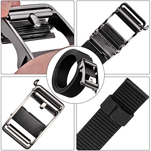 Sportmusies Fully Adjustable Ratchet Belt for Men Nylon Tactical Belts with Automatic Slide Buckle3