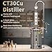HOOLOODISTILL 6.3Gal/24L Alcohol Distiller Glass Column Moonshine Still,Electric Alcohol Still,Home Distilling Kit for Making Whiekey，Rum