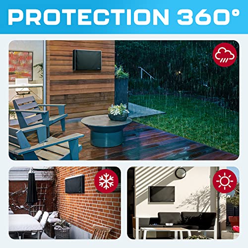 image for Garnetics Outdoor TV Cover 24 Inch – Waterproof & Weatherproof TV En