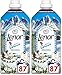 Lenor Ammorbidente Lavatrice Concentrato, 87 Lavaggi, Champions Edition, Cortina, Stella Alpina e Muschio Bianco, Profumo autentico di lunga durata (Confezione da 2)