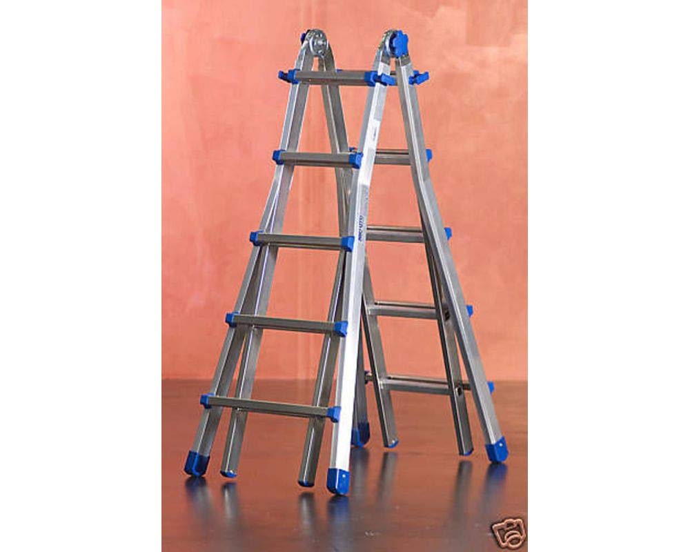 Escalera de aluminio telescópica Marchetti Equipe peldaños 9+9