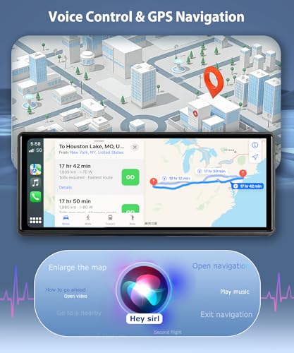 Pantalla portátil de auto 10.26” con CarPlay inalámbrico miniatura 6
