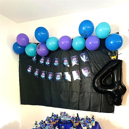 Image of Black Crown Number 7 Balloon, 40 Inch Number 0-9 Set for Men 70th Birthday, Foil Helium Self Inflating Large Balloons for Girls 7th Birtyday Party Decor Anniversary Graduation for Boys Supplies