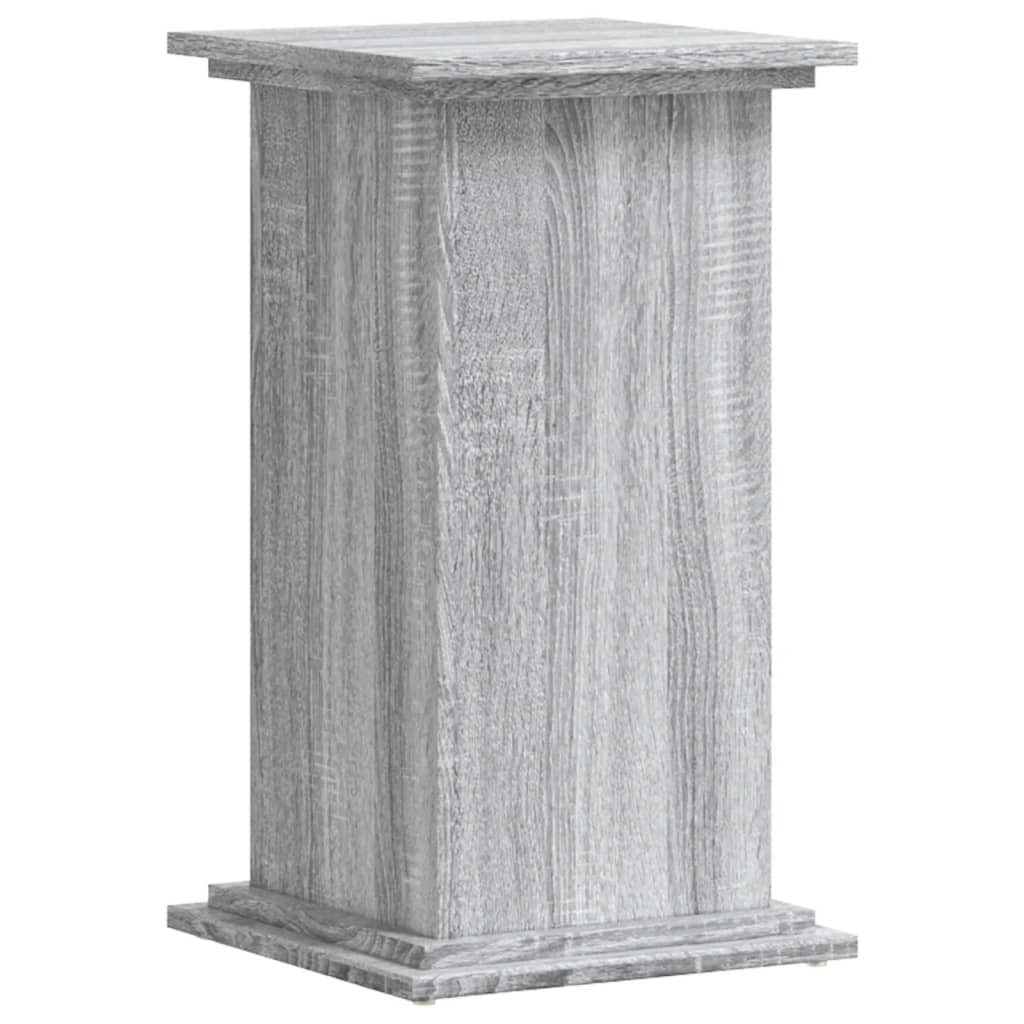Pflanzenständer Grau Sonoma 33x33x60 cm, stabile Pflanzensäule aus Holzwerkstoff, moderner Blumenhocker und Deko-Säule für den Innenbereich, Belastbar bis 60 kg