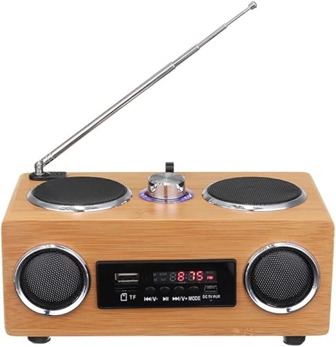 LHLLHL Retro Vintage Radio Super FM Radio Multimedia Altavoz Receptor Clásico USB con Reproductor de MP3