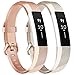 Produktbild Tobfit Armband für Fitbit Alta HR Armband, Alta Armband Verstellbar Weich Ersatz Armbänder für Fitbit Alta HR und Fitbit Alta (Keine Uhr) (2-Pack Champagner Gold+Rose Gold, Kleine)