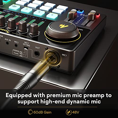 Professional Podcast Mixer Audio Interface