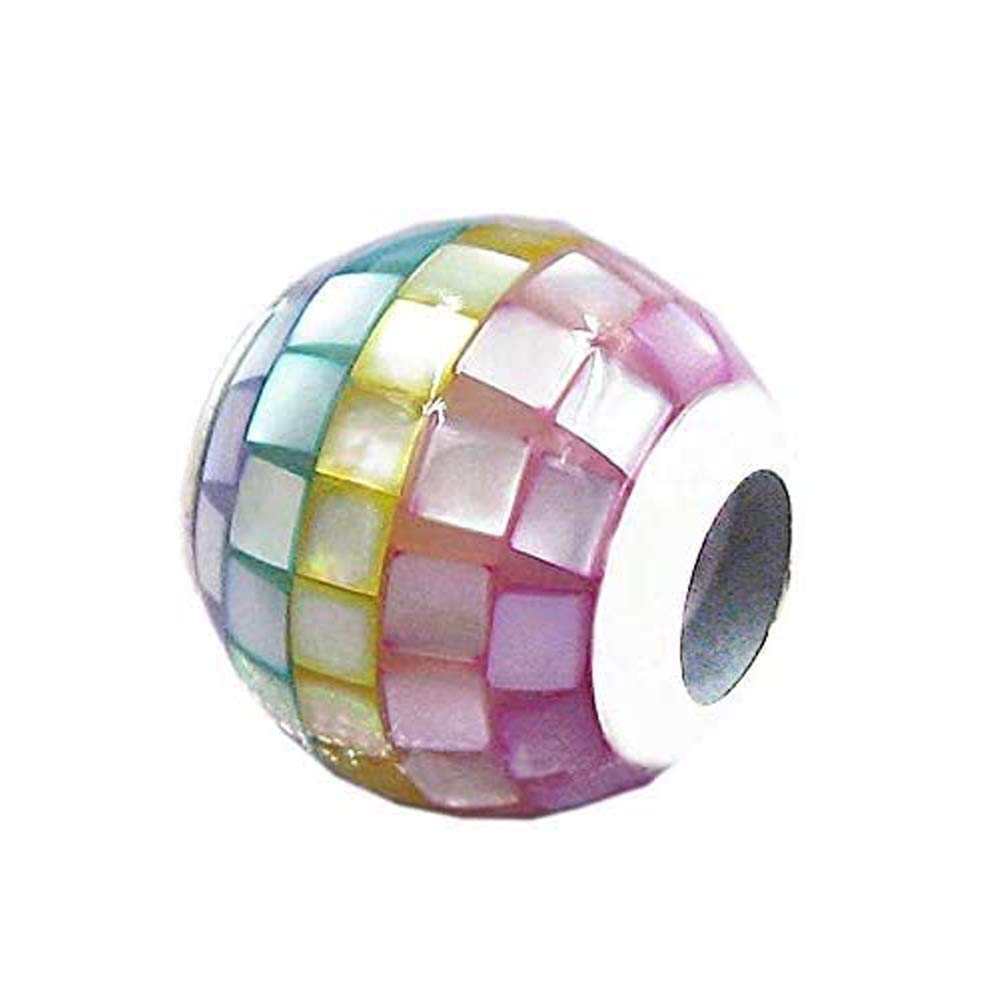 Bracelets Pandora originaux : charm perle mosaïque multicolore - 5