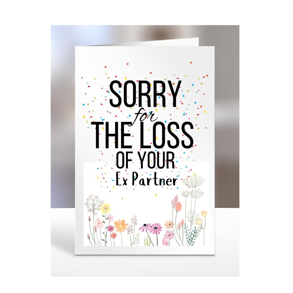 Sorry for your loss Ex Partner card gifts, men, women, presents for Christmas, female, male, I am, I'm, so, Sympathy, Bereavement, Condolence, Funeral, A5-180_82