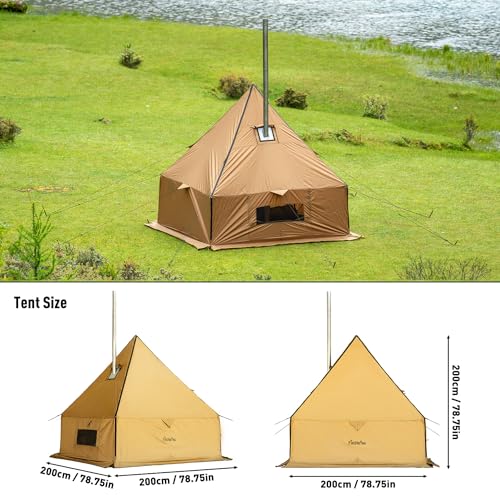 Carpa Hot Tent FireHiking 2m con Estufa de Madera Ultraligera miniatura 2