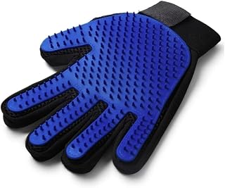 Luva Escova Tira Pelos Cães e Gatos Nano Magnética - Azul - Borracha - Moderno - Desconhecido