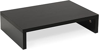 14.2 inch Monitor Stand Riser, Wood Monitor Riser with Storage for Desk Small Monitor Stand TV/Screen/PC/Laptop Riser Computer Stand Desktop Shelf TEAMIX