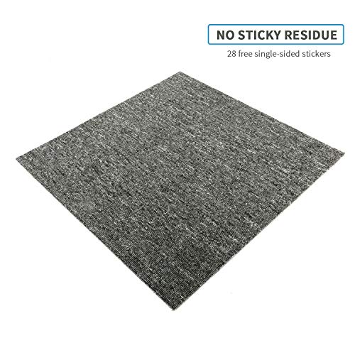 Ybaymy 20 Pcs Commercial Carpet Tiles, 20”X 20” Carpet Floor Tiles With Anti-Slip Pvc Back, Non Slip Square Carpet Tiles For Residential & Commercial Flooring Use(Dark Grey) #TOP7