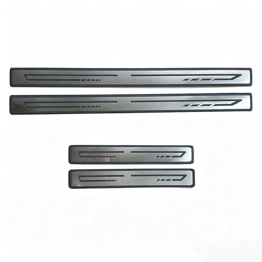 Tryagat 4Pcs Stainless Steel Car Door Sill Protectors Scratch Guards for Ford Escape PHEV 2025, Auto Interior Scuff Plate Door Entry Step Cover,Silver