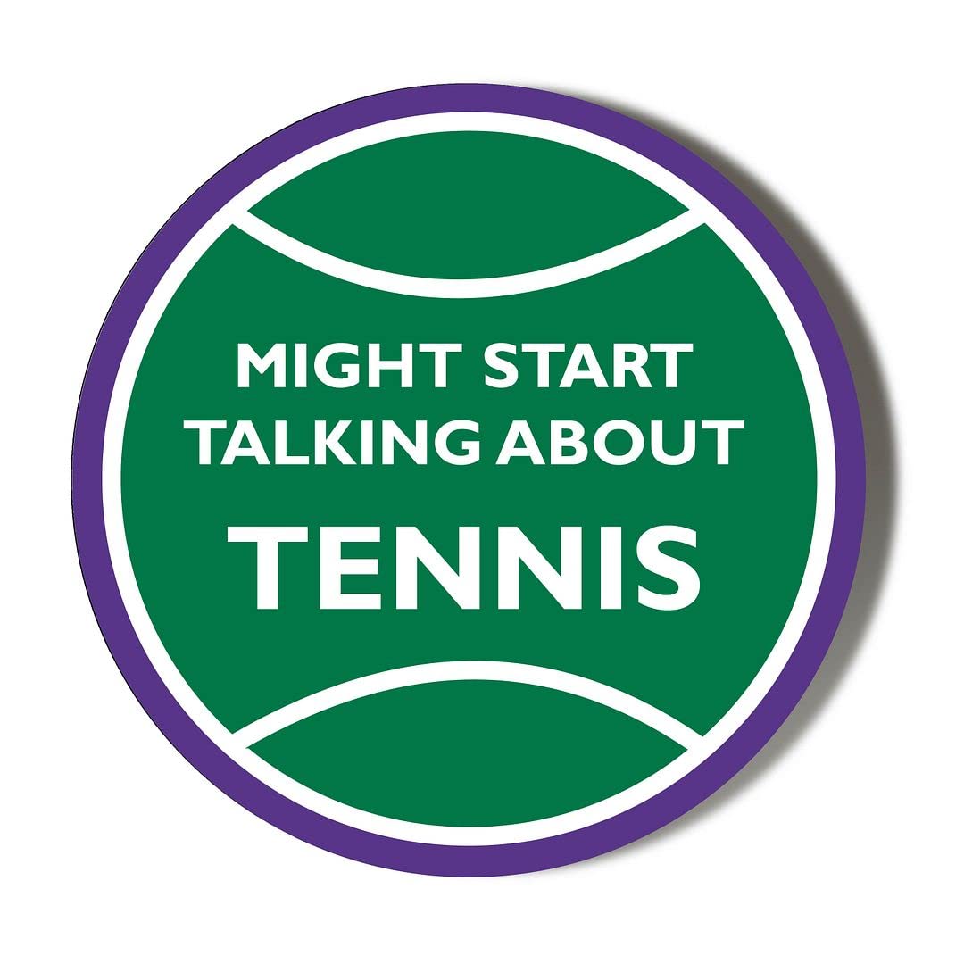 Gift Insanity White Tennis Ball - Might Start Talking About Tennis 45Mm Round Fridge Magnet