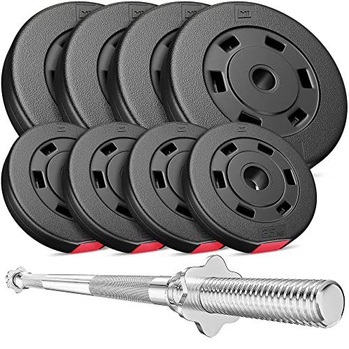 Hop-Sport Hantelset 39 kg, 1x Langhantelstange, Hantelscheiben: 4x5kg +...