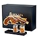Kollea Whiskey Decanter Set Pferd-Design - 2 Cowboy-Gläser Mit 64,3oz Abfüller - Geschenk Für Männer