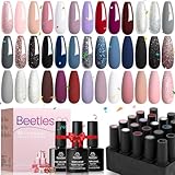Was Sie erhalten: 20 x Mini-Gel-Lackfarben (5 ml pro Flasche) + 3 x nicht abwischbare Basis und glänzender und matter Überlack (7,5 ml pro Flasche).