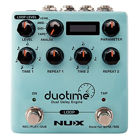 Nux NDD-6 Duotime Dual Delay Effects Pedal,Cyan Cover